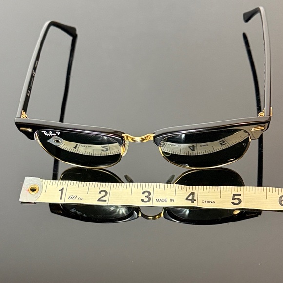 Ray-Ban Polarized Club Master Black and Gold Sunglasses - Picture 10 of 13